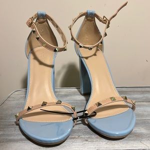 Charlotte Russe Light Blue Studded Heels